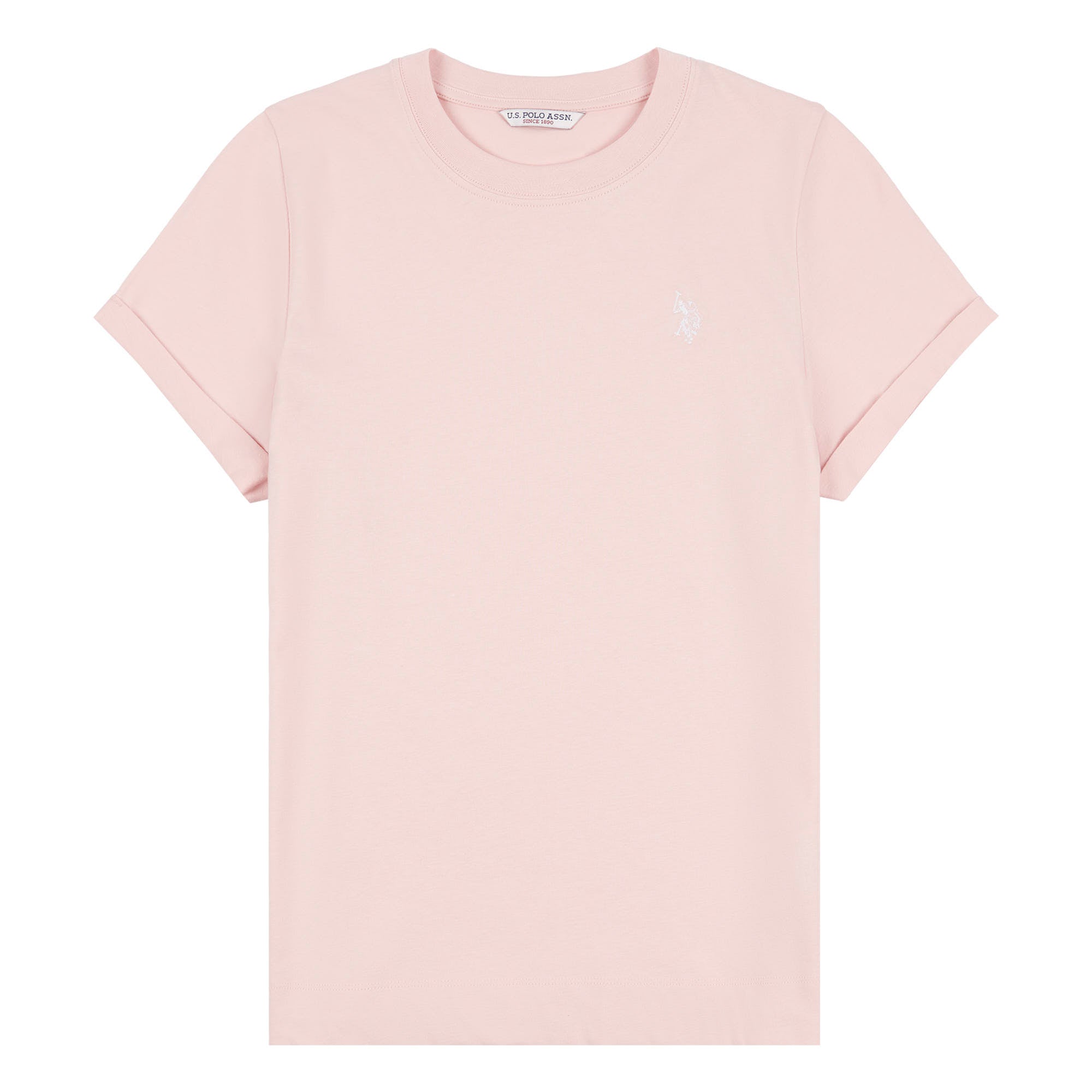 Womens Crew Neck T-Shirt in Crystal Rose