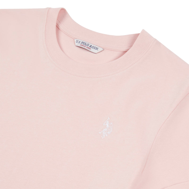 Womens Crew Neck T-Shirt in Crystal Rose