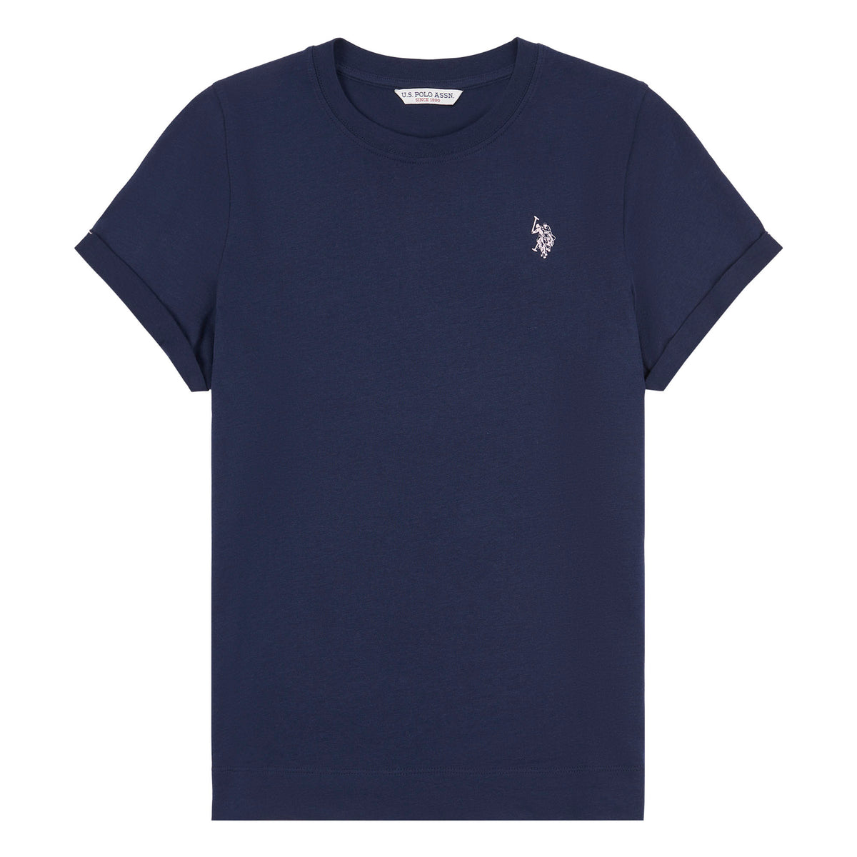 Womens Crew Neck T-Shirt in Navy Iris