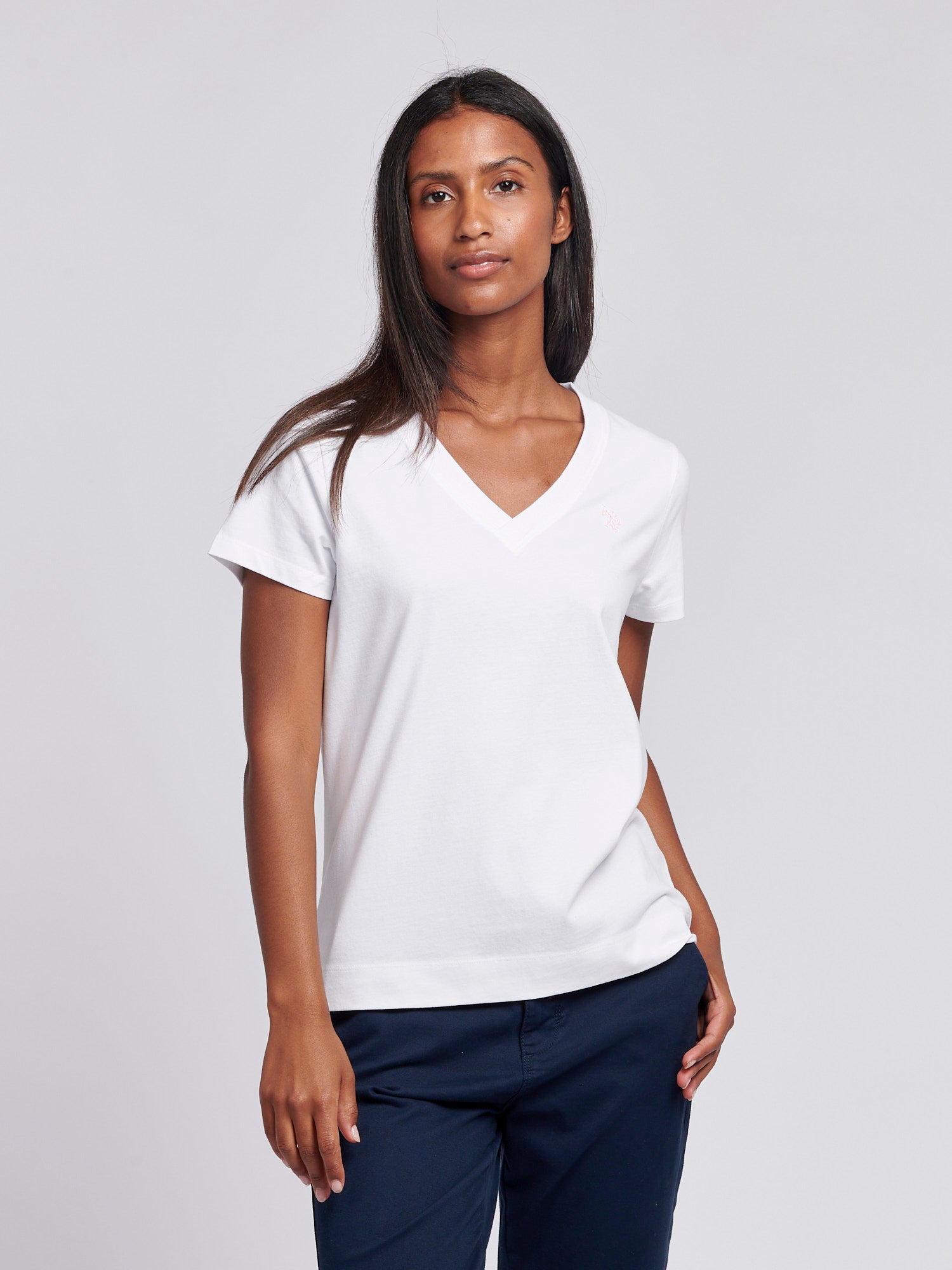 Womens V-Neck T-Shirt in Bright White