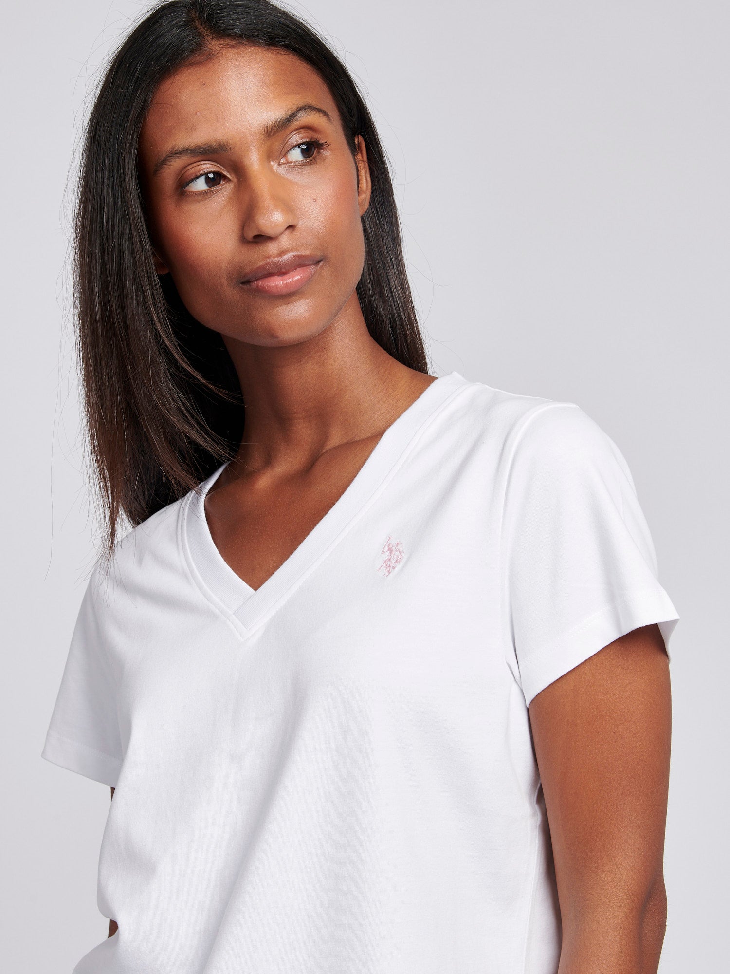 Womens V-Neck T-Shirt in Bright White