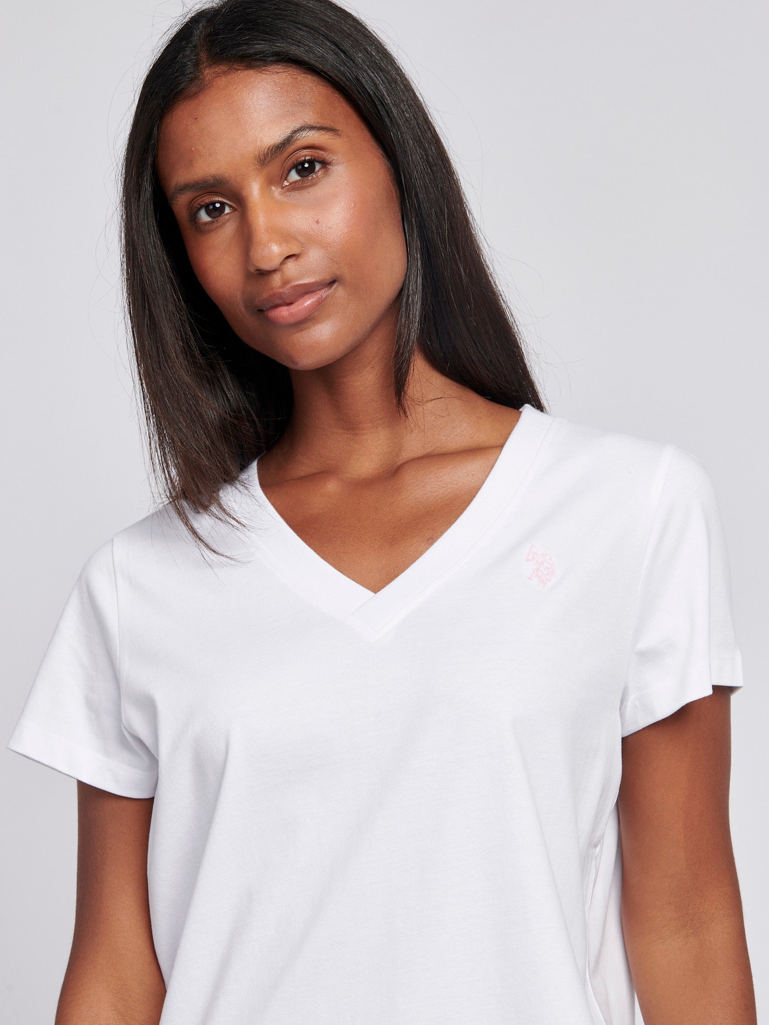 Womens V-Neck T-Shirt in Bright White