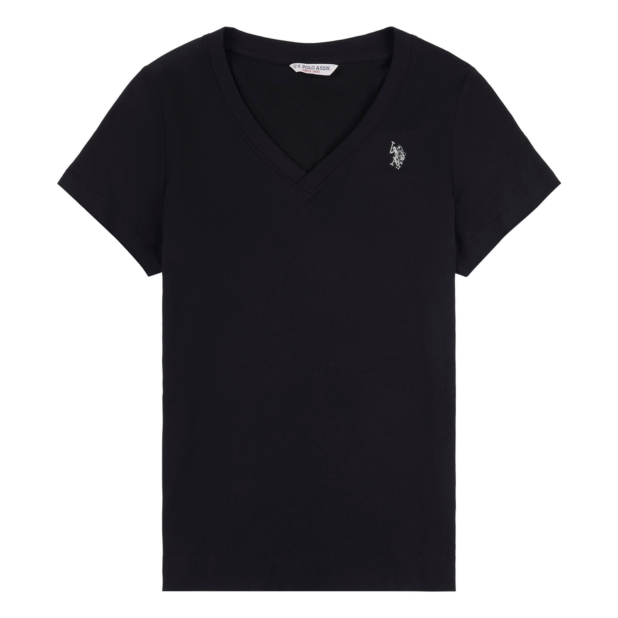 Womens V-Neck T-Shirt in Black