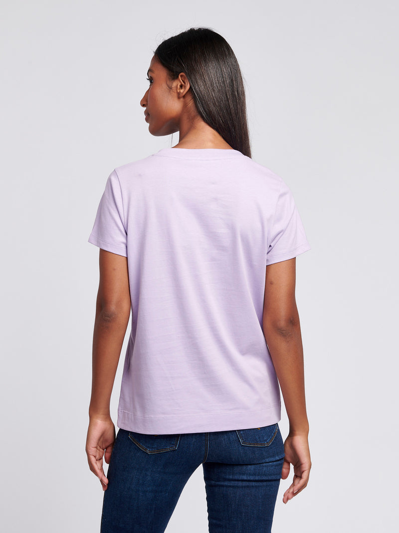 Womens V-Neck T-Shirt in Viola