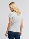 Womens V-Neck T-Shirt in Pearl Grey Marl