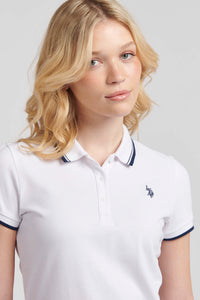 Womens Polo Dress in Bright White