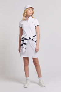 Womens Polo Dress in Bright White