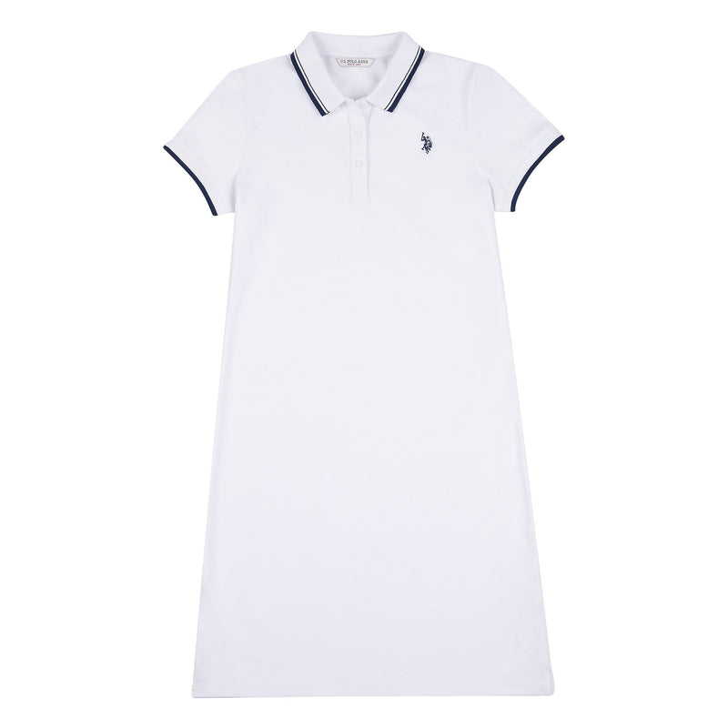 Womens Polo Dress in Bright White