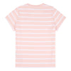 Womens Slub Stripe V-Neck T-Shirt in Crystal Rose