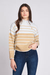 Womens Colour Block Stripe Jumper in Arctic Ice