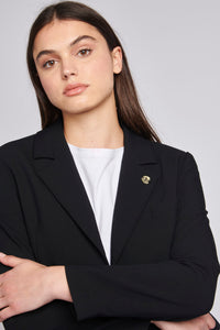 Womens Single Breasted Blazer in Black