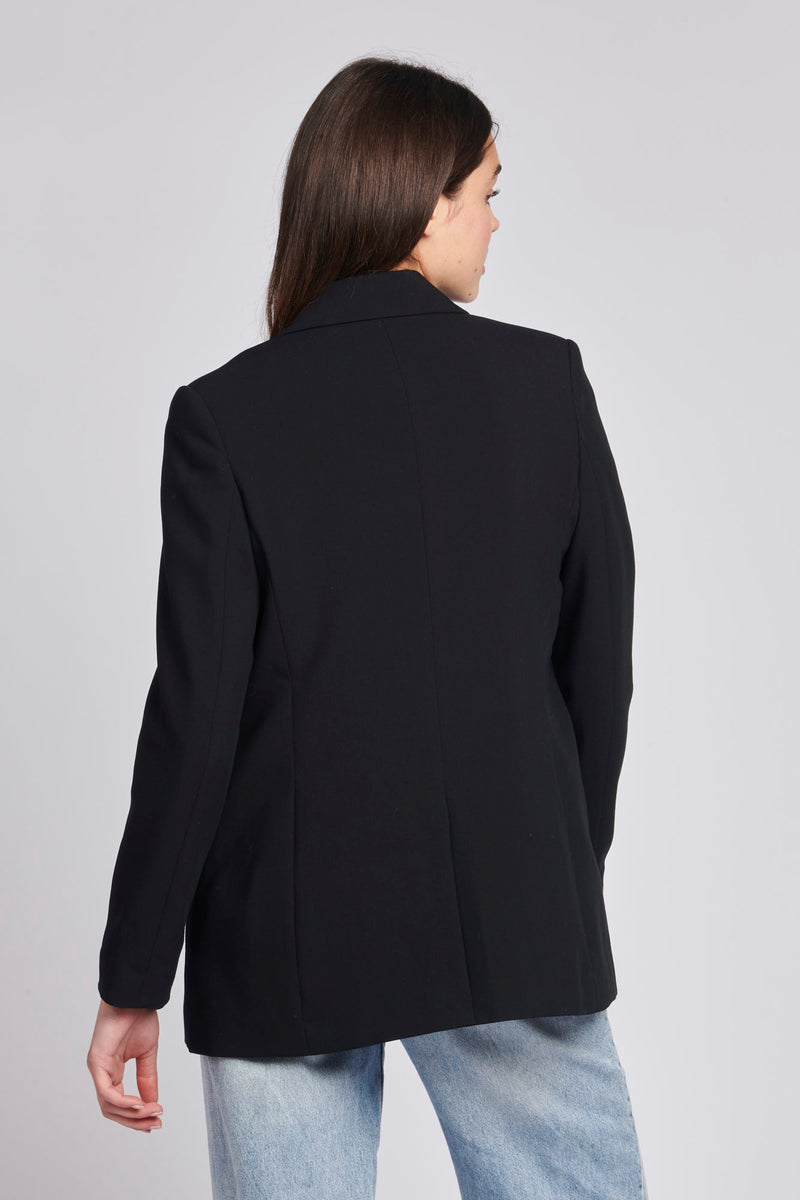 Womens Single Breasted Blazer in Black