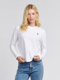 Womens Long Sleeve T-Shirt in Bright White