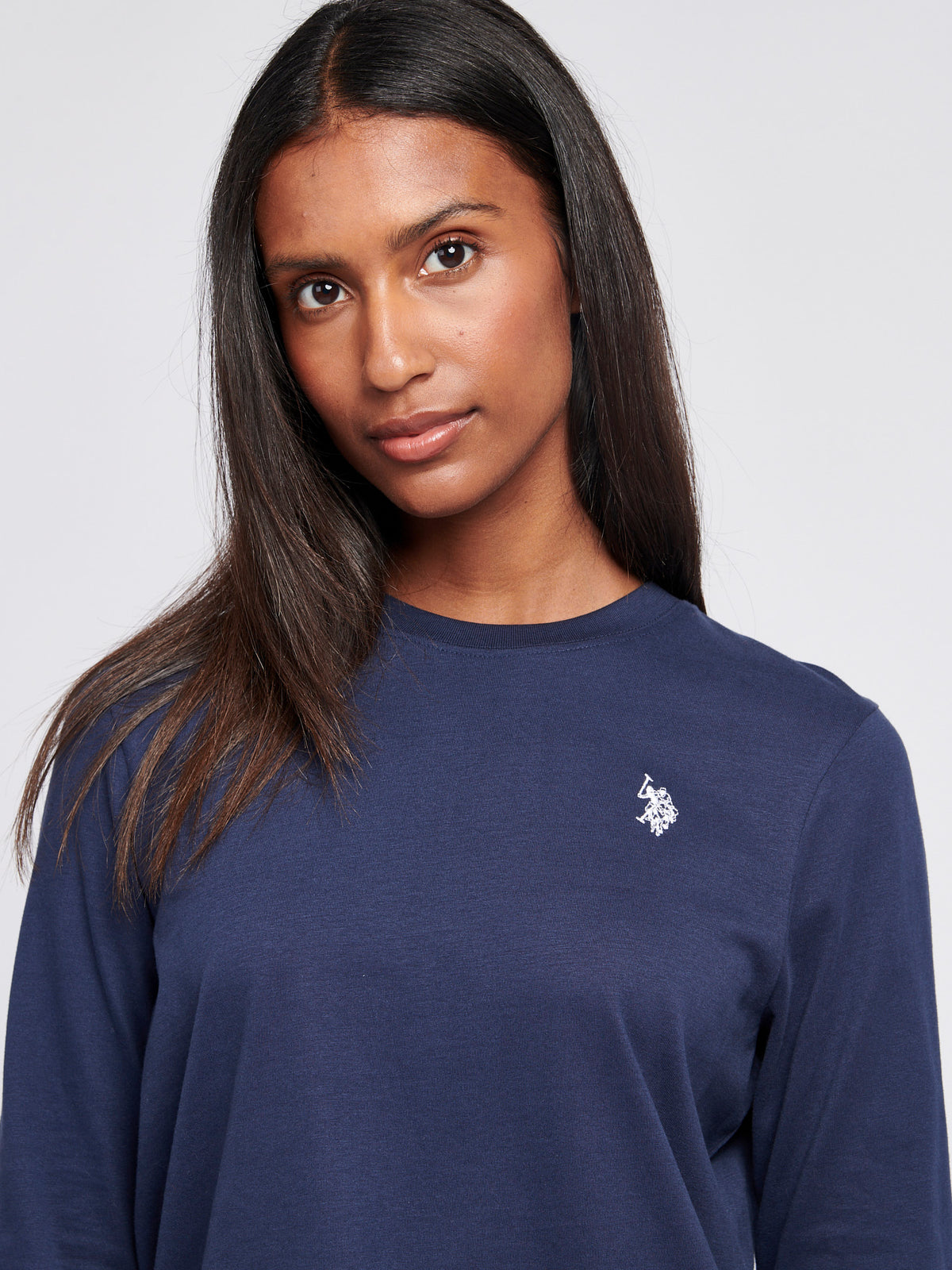 Womens Long Sleeve T-Shirt in Navy Iris