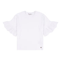 Womens Broderie Anglaise T-Shirt in Bright White