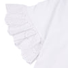 Womens Broderie Anglaise T-Shirt in Bright White