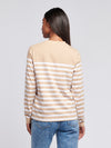 Womens Stripe Long Sleeve T-Shirt in Cuban Sand