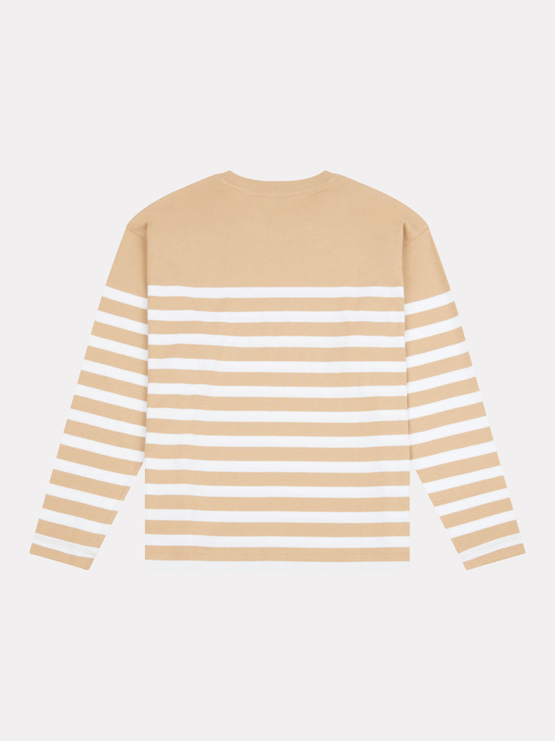 Womens Stripe Long Sleeve T-Shirt in Cuban Sand