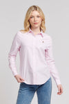 Womens Classic Fit Oxford Shirt in Silver Pink