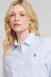 Womens Classic Fit Stripe Oxford Shirt in Windsurfer