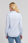 Womens Classic Fit Stripe Oxford Shirt in Windsurfer