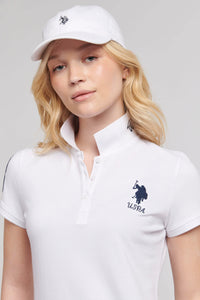 Womens Player 3 Pique Polo Shirt in Bright White