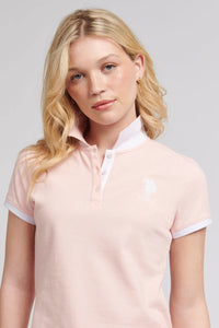 Womens Player 3 Pique Polo Shirt in Crystal Rose