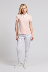 Womens Player 3 Pique Polo Shirt in Crystal Rose