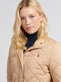 Womens Lightweight Quilted Jacket in Cuban Sand