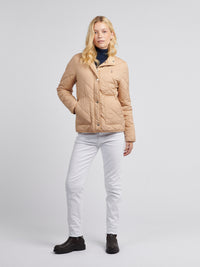 Womens Lightweight Quilted Jacket in Cuban Sand