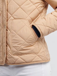 Womens Lightweight Quilted Jacket in Cuban Sand