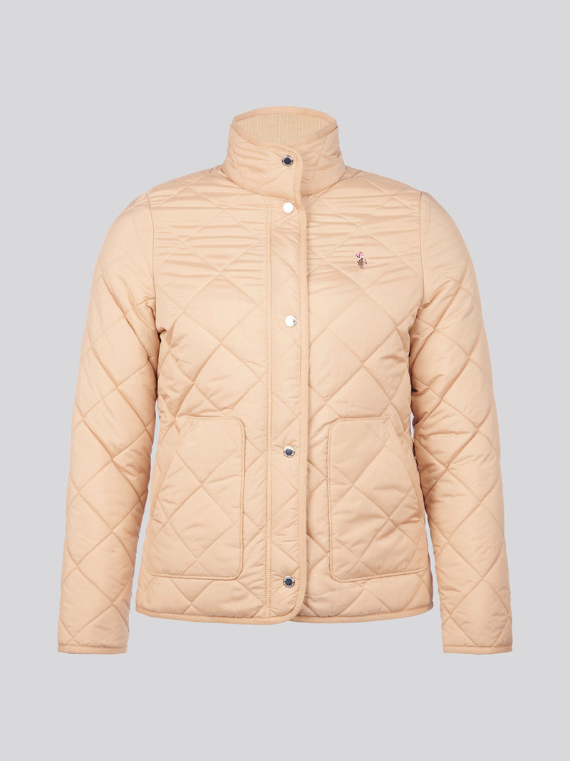 Womens Lightweight Quilted Jacket in Cuban Sand