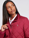 Womens Lightweight Quilted Jacket in Beet Red