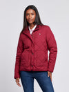 Womens Lightweight Quilted Jacket in Beet Red