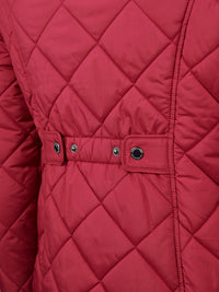 Womens Lightweight Quilted Jacket in Beet Red