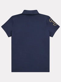 Womens Player 3 Gold Polo Shirt in Navy Iris