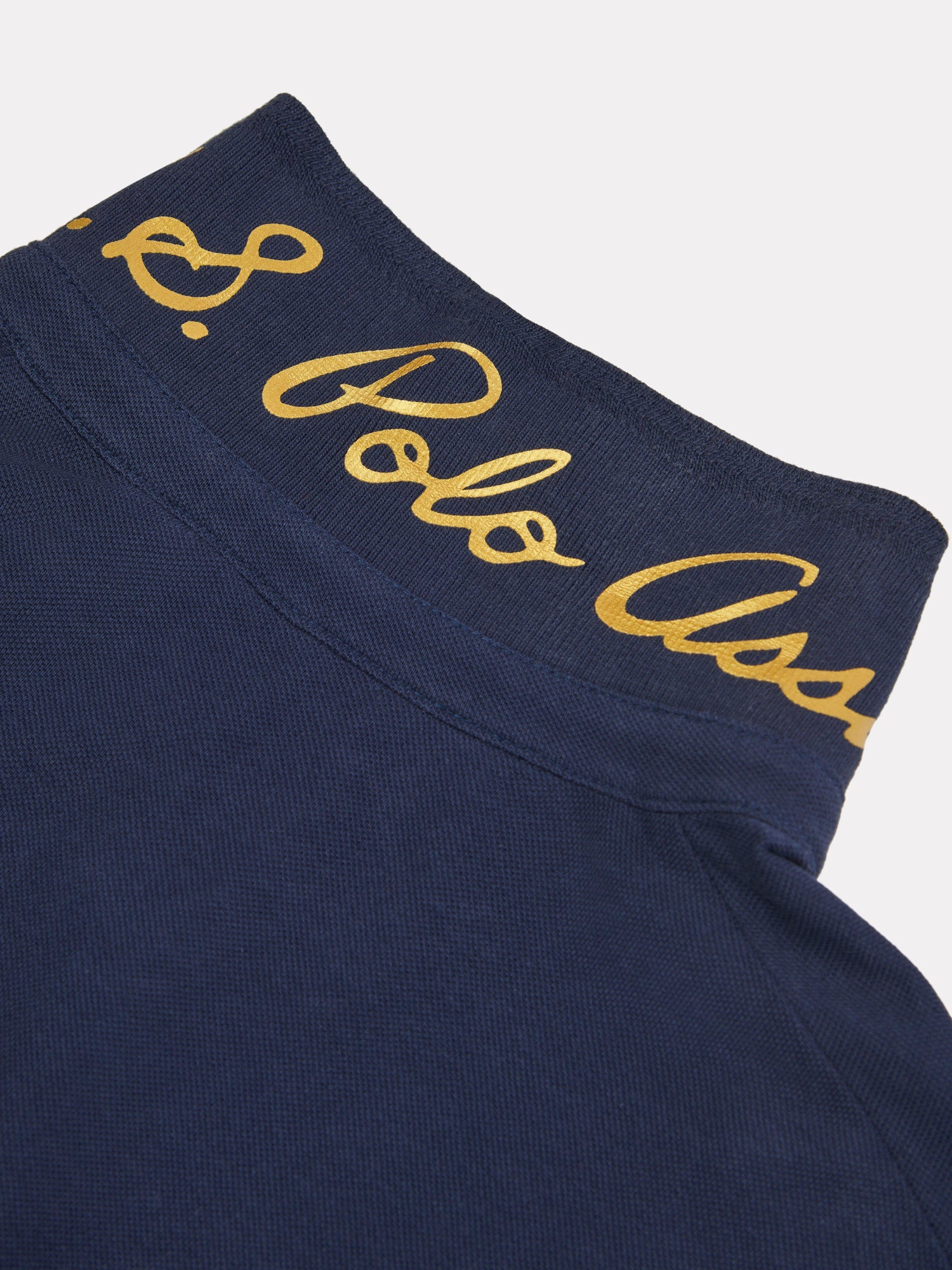 Womens Player 3 Gold Polo Shirt in Navy Iris