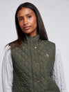 Womens Hacking Quilted Gilet in Chimera