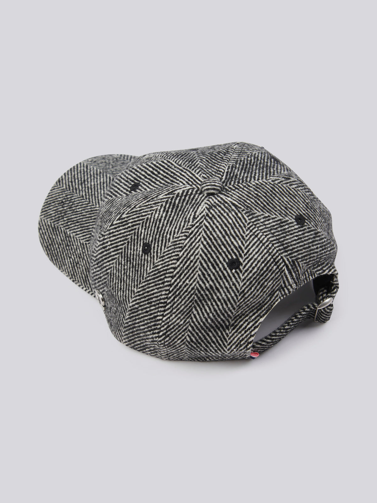 Womens Herringbone Casual Cap in Black