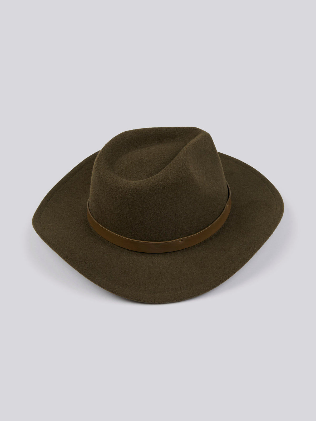 Womens Check Felt Fedora Hat in Chimera