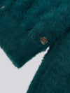 Womens Fluffy Cardigan in Deep Teal