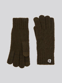 Womens Signature Cable Knit Touchscreen Gloves in Chimera