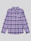 Women’s Loose Fit Brushed Check Shirt in Viola