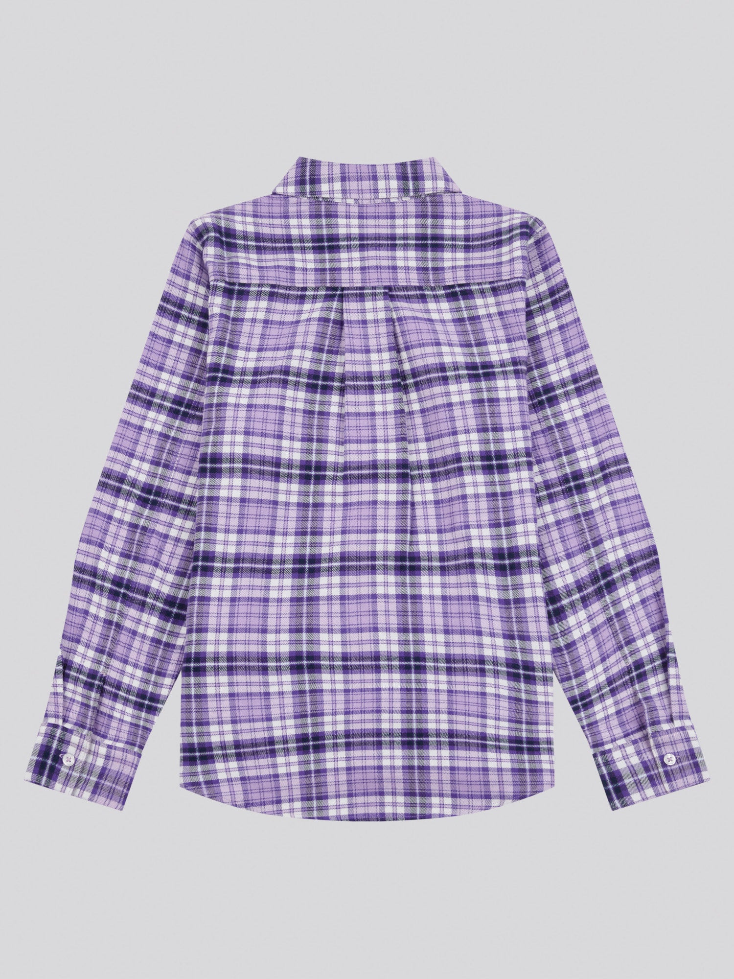 Women’s Loose Fit Brushed Check Shirt in Viola