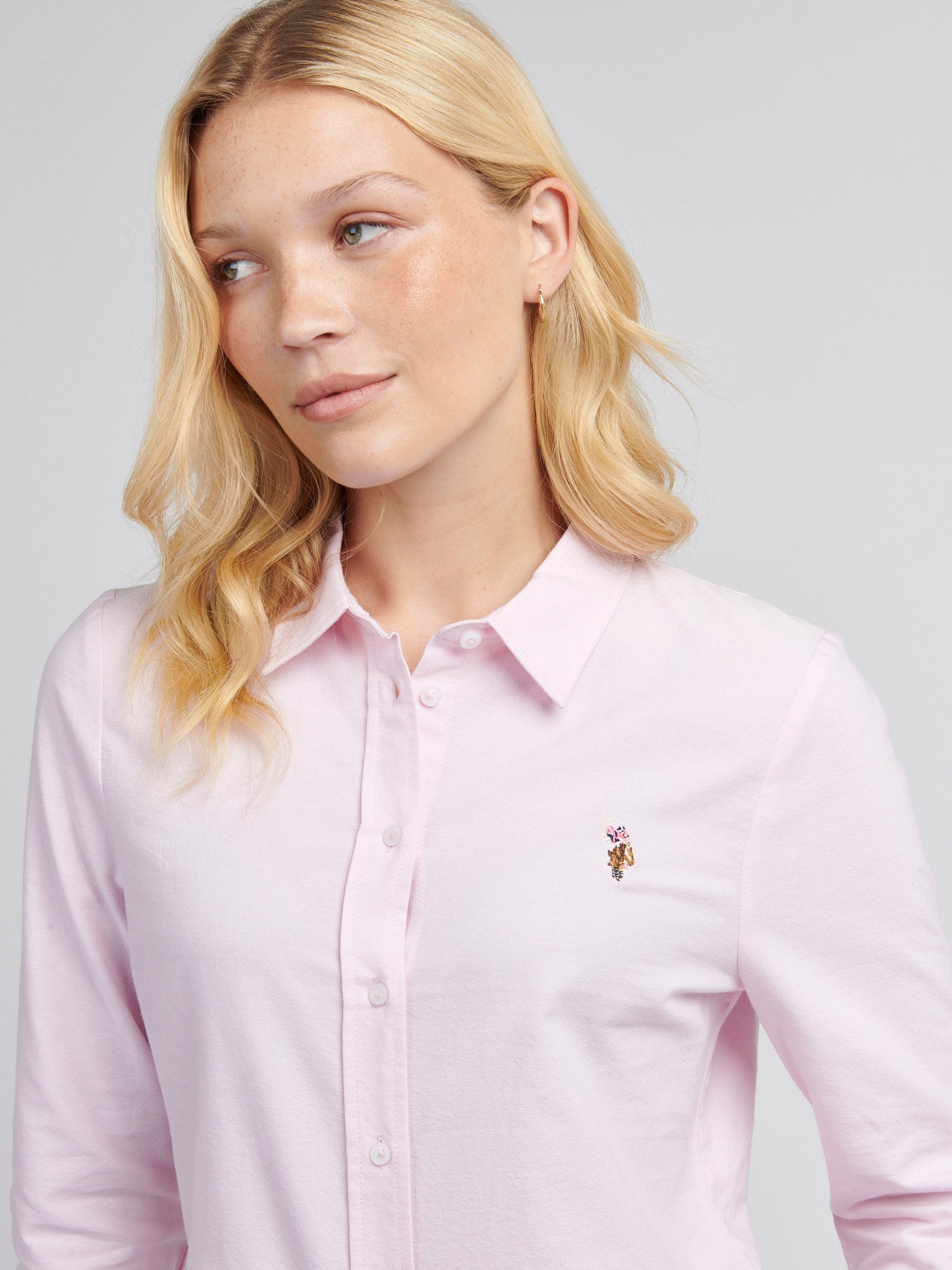 Womens Classic Fit Oxford Shirt in Crystal Rose