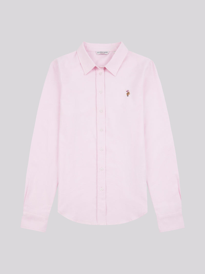 Womens Classic Fit Oxford Shirt in Crystal Rose