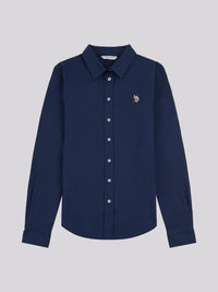 Womens Classic Fit Oxford Shirt in Navy Iris