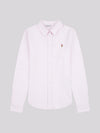 Womens Classic Fit Stripe Oxford Shirt in Crystal Rose