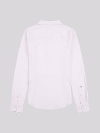 Womens Classic Fit Stripe Oxford Shirt in Crystal Rose