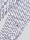 Womens Classic Fit Stripe Oxford Shirt in Navy Iris